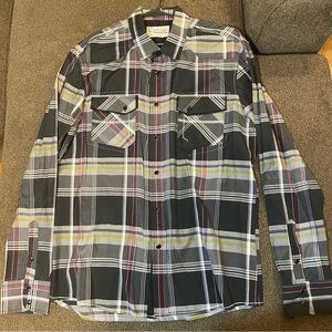 No Retreat plaid button up shirt XL EUC